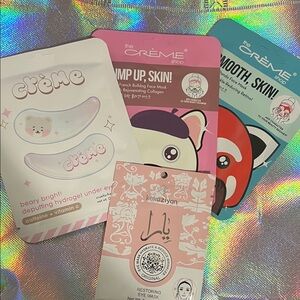 The Crème Shop Pink and White Eye Mask Set